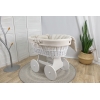 Weiße Weide Stubenwagen Beige Bezug Musselin