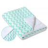 Wendedecke doppelseitig minky - Chevron minze