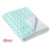 Wendedecke doppelseitig minky - Chevron minze