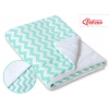 Wendedecke doppelseitig minky - Chevron minze
