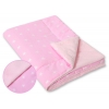 Wendedecke doppelseitig minky - Rosa Sternchen