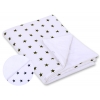 Wendedecke doppelseitig minky - Schwarze Sternchen