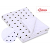 Wendedecke doppelseitig minky - Schwarze Sternchen