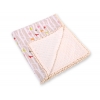 Wendedecke doppelseitig mit Pompoms (mit Minky) -  Bäume beige