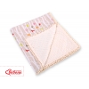 Wendedecke doppelseitig mit Pompoms (mit Minky) -  Bäume beige