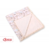 Wendedecke doppelseitig mit Pompoms (mit Minky) -  beige Blätter