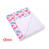 Wendedecke doppelseitig mit Pompoms (mit Minky) -   Flamingo