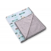 Wendedecke doppelseitig mit Pompoms (mit Minky) - minze Hasen