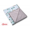 Wendedecke doppelseitig mit Pompoms (mit Minky) - minze Hasen
