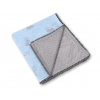 Wendedecke doppelseitig mit Pompons - blaue Hasen