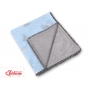 Wendedecke doppelseitig mit Pompons - blaue Hasen