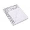 Wendedecke doppelseitig mit Pompons - Bubbles grau