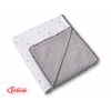 Wendedecke doppelseitig mit Pompons - Mini Sternchen grau