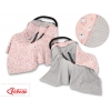 Wendedecke für Kindersitz - Ballerinen rosa/grau