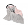Wendedecke für Kindersitz - Ballerinen rosa/grau