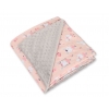 Wendedecke für Kindersitz - Ballerinen rosa/grau