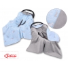 Wendedecke für Kindersitz - blaue Hasen