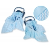 Wendedecke für Kindersitz - Chevron blau