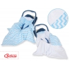 Wendedecke für Kindersitz - Chevron blau