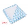 Einschlagdecke für Kindersitz - Chevron blau-weiß