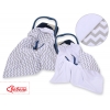 Einschlagdecke für Kindersitz - Chevron grau