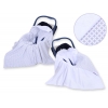 Wendedecke für Kindersitz - Grau-Blumenmuster