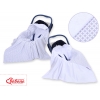 Wendedecke für Kindersitz - Grau-Blumenmuster