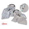 Wendedecke für Kindersitz - grau Hasen/grau