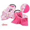 Wendedecke für Kindersitz - Kolibri in Blumen