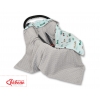 Wendedecke für Kindersitz - minze Hasen/grau