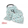 Wendedecke für Kindersitz - minze Hasen/weiss