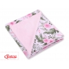 Wendedecke für Kindersitz - rosa Blüten