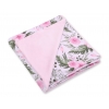Wendedecke für Kindersitz - rosa Blüten