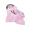 Wendedecke für Kindersitz - rosa Blüten