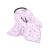 Wendedecke für Kindersitz - Rosa-graue Sternen