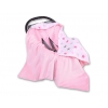 Wendedecke für Kindersitz - Rosa-graue Sternen