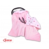 Wendedecke für Kindersitz - Rosa-graue Sternen