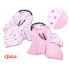 Wendedecke für Kindersitz - Rosa-graue Sternen