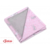 Wendedecke für Kindersitz - rosa Hasen