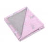 Wendedecke für Kindersitz - rosa Hasen