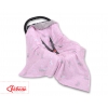 Wendedecke für Kindersitz - rosa Hasen