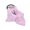 Wendedecke für Kindersitz - rosa Hasen