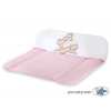 Wickelauflage auf Wickeltisch - Teddy Bär Barnaba rosa