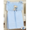 Windelntasche - Bär mit Schleife blau