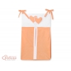 Windelntasche für Babybett - Hängende Herzen orange