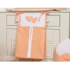 Windelntasche für Babybett - Hängende Herzen orange