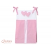 Windelntasche für Babybett - Hängende Herzen rosa