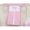 Windelntasche für Babybett - Hängende Herzen rosa