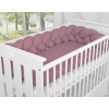Zopfschlange Bettumrandung - Kopfschutz für Babybett- pastellviolett