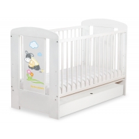 Babybett mit Schublade 60x120 Esel Luca